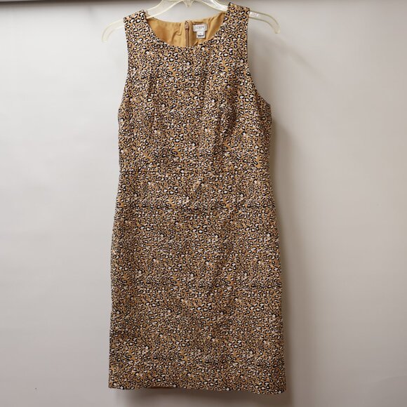 J. Crew Cheetah Print Mini Dress - Brown and Black Size 8 - Picture 11 of 12